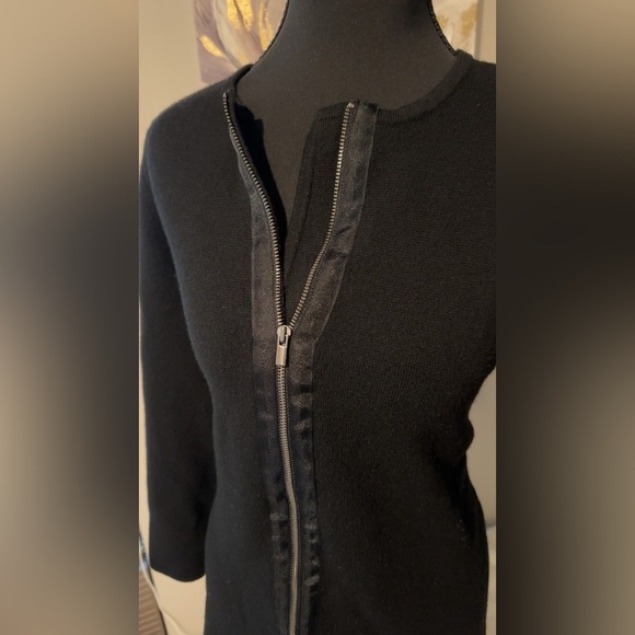 Talbots Black Pure Merino Wool Sweater Dress Medium Petite - Picture 4 of 5